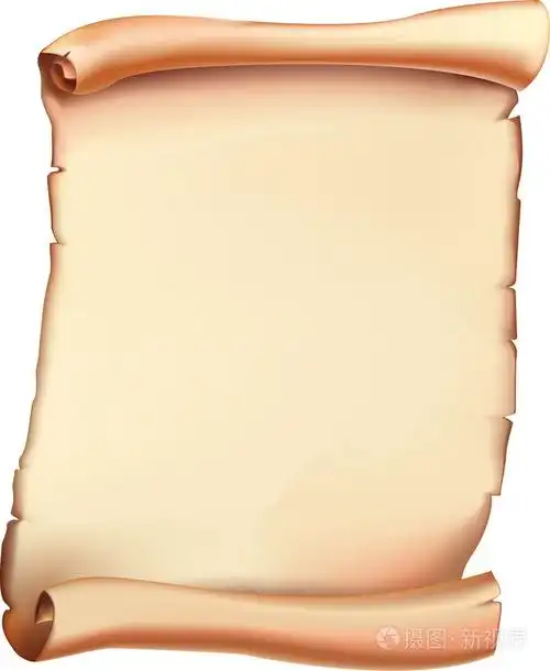 古老的卷轴. 矢量.