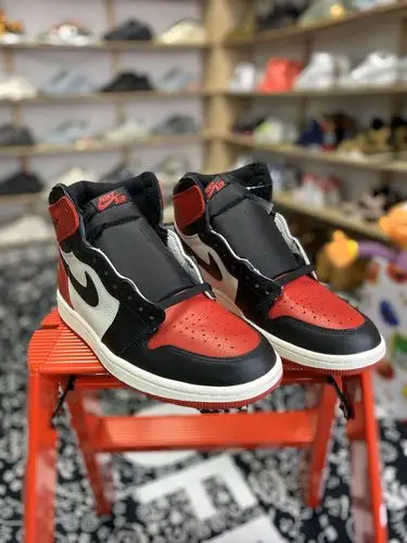 air jordan 1 "bred toe" 货号:555088-610 乔1黑红脚趾_aj鞋特供版