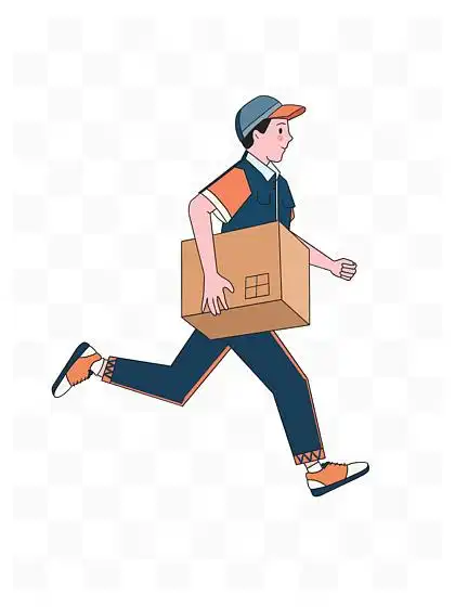 快递员小哥外卖员 i> i>人 /i> /i> i> i> i>物 /i> /i> /i>免抠奔跑