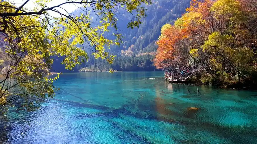 九寨沟秋天美景.2016年11月1日拍摄.(地震前)