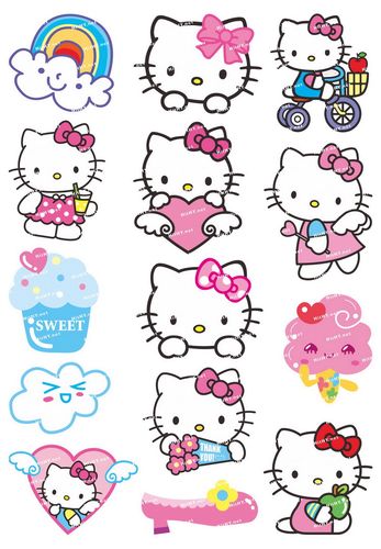 hello kitty贴纸大_大号f0023-04 hello kitty凯蒂猫-卡通电脑贴纸