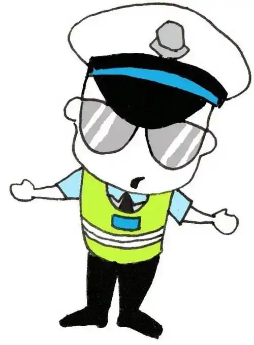 警察的简笔画 警察的简笔画 女