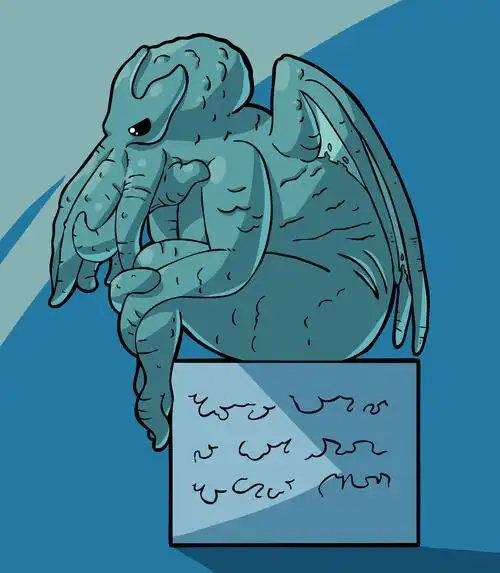 卡通克苏鲁,克总不开心,克总不发糖