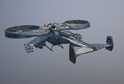 pbr科幻阿凡达蝎子武装直升机