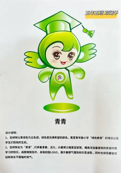 我的校园我做主看我设计的学校吉祥物青年路小学校园吉祥物学生优秀