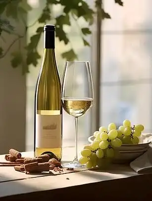 葡萄酒庄园商务宴请白葡萄酒宣传摄影图