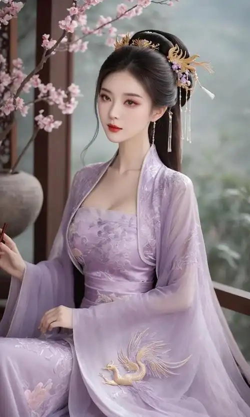 ai壁纸,古风汉服美女,仙气十足