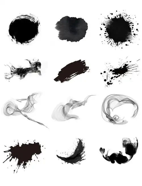 🎨 水墨风素材精选,黑白韵味无限 🌿