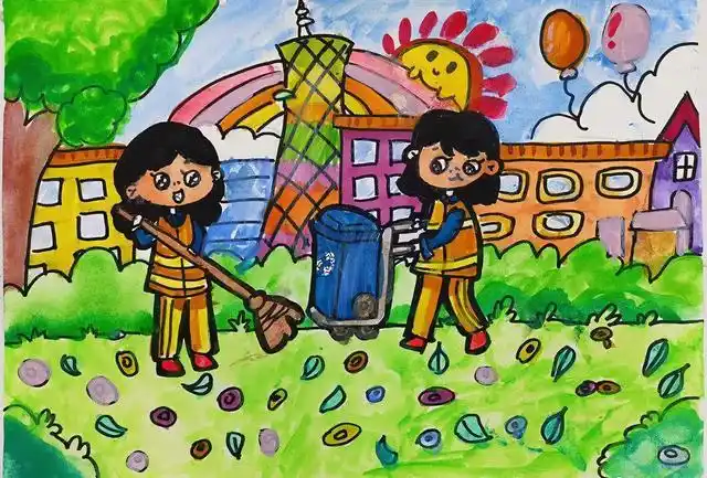 致敬最美劳动者手绘图(让我们和小画师一起致敬新时代劳动者)(5)