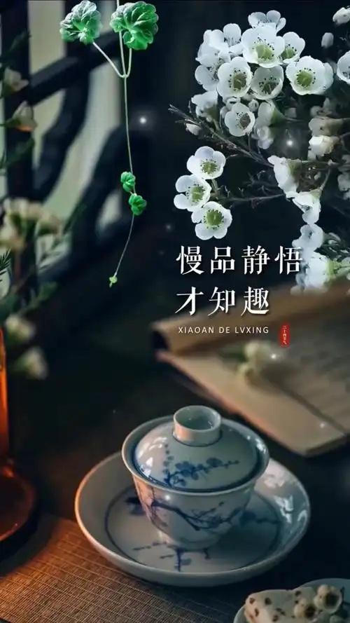 宁静意境茶如人生慢品静悟