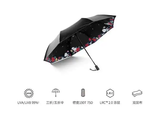 bananaumbrella蕉下小黑伞碎花