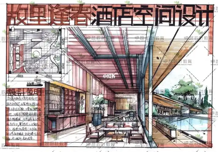 环艺快题酒店大堂