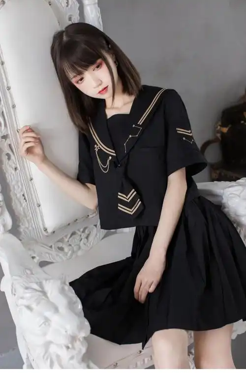 封茗旗舰夜巡jk制服裙海军风水手服日系女学生高中生夏服套装全套