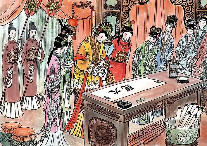 红楼梦故事绘画