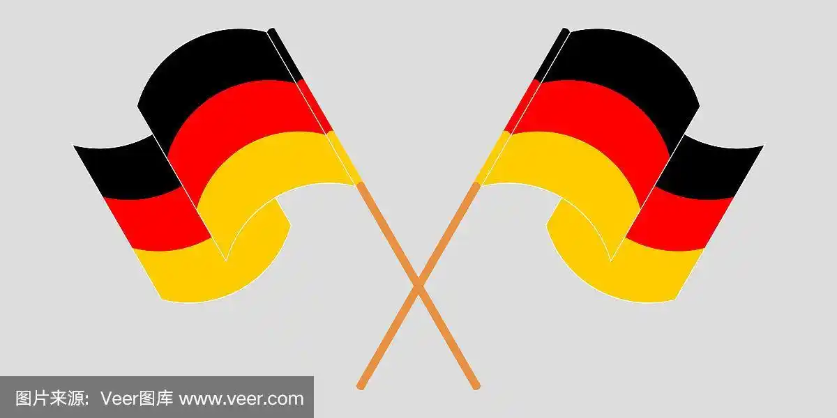 十字飘扬的德国国旗