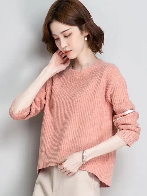 低领毛衣女秋冬2020年新款网红爆款洋气宽松外穿小个子短款打底衫