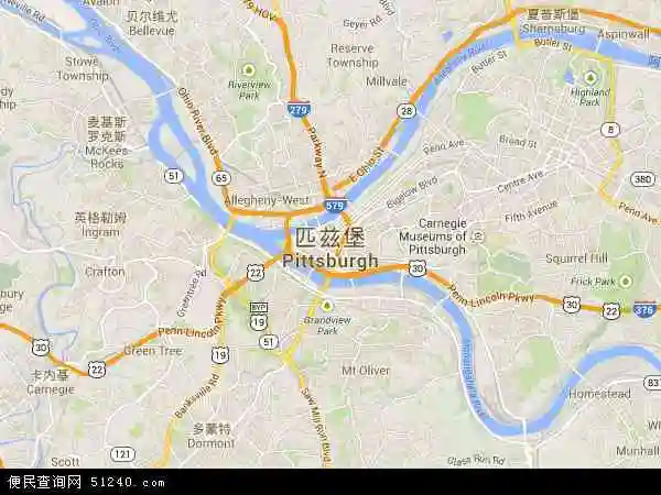 匹兹堡地图 - 匹兹堡电子地图 - 匹兹堡高清地图 - 2021年匹兹堡地图