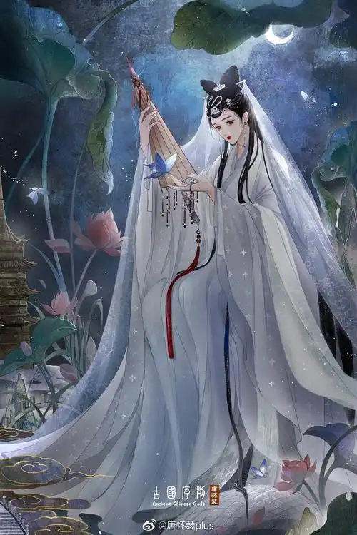 古国序列-渊海搜神-白素贞卡牌绘制过程