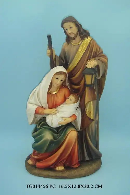 高端艺术品 树脂工艺品 基督教耶稣一家三口 宗教圣品送礼佳品图片_8