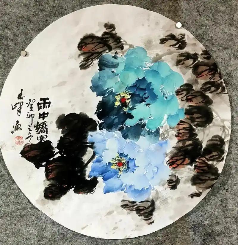 写意牡丹 小品牡丹 #花鸟画 #原创作品 #国画牡丹 - 抖音