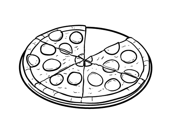 幼儿简笔画披萨怎么画