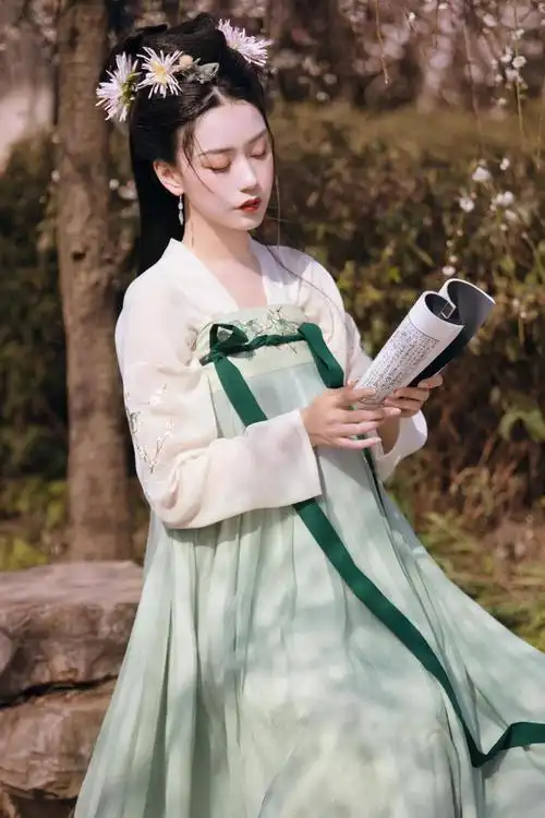 汉服成人女 汉服女六米大摆中国风古装齐胸襦刺绣学生仙女古风薄纱