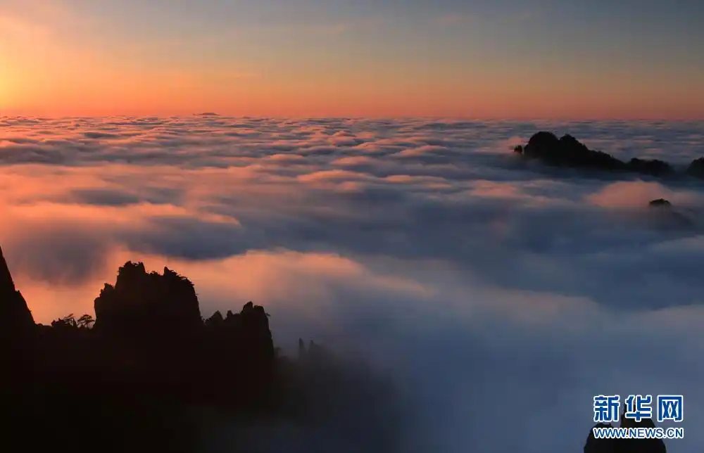 冬日黄山观云海