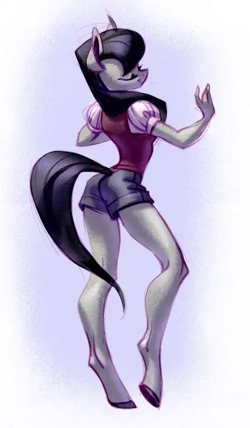 adorasexy, anthro, artist:holivi, booty shorts