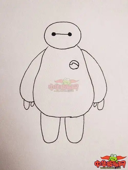 超能陆战队大白怎么画大白简笔画步骤图