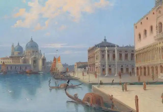 油画:一组富有西方特色的城堡油画合集分享