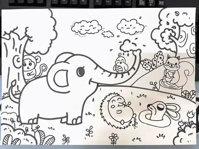 幼儿园主题画森林动物