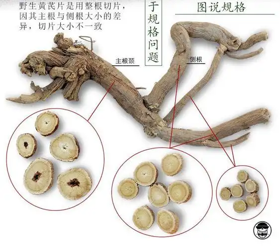 东北大兴安岭黄芪片天然可打粉250g500g老主根切片500g