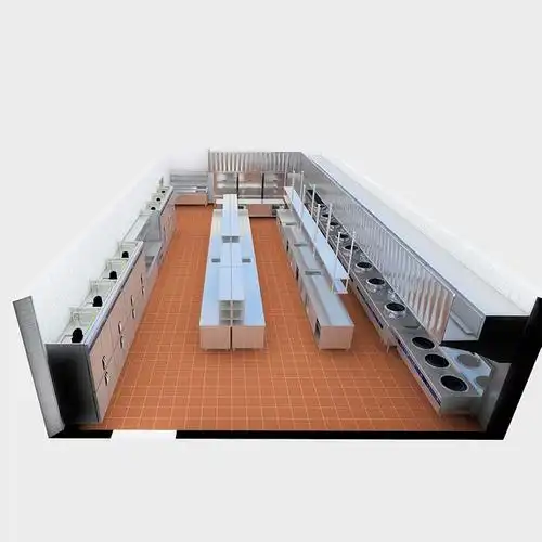 西式厨房设计 商用厨房 厨房设计 一体式厨房-装潢设计|创意设计|商务