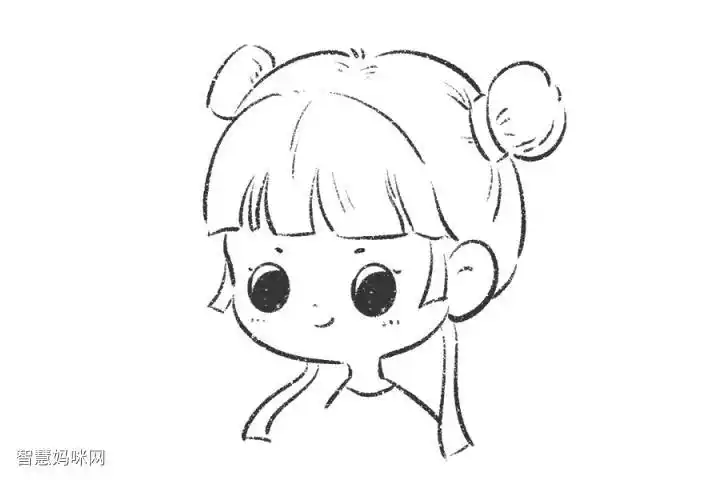 一组可爱的小女孩简笔画头像-图2