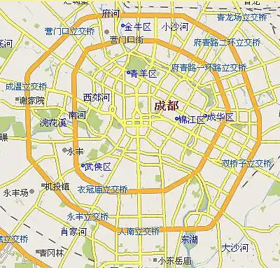 图文2007年女足世界杯举办地成都市中心地图