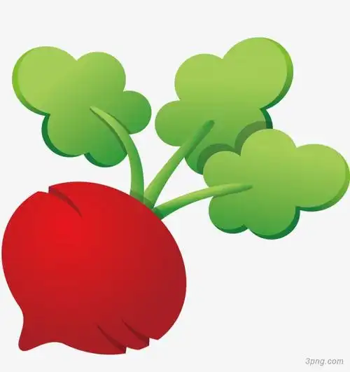 卡通红色萝卜png素材透明免抠图片-卡通手绘