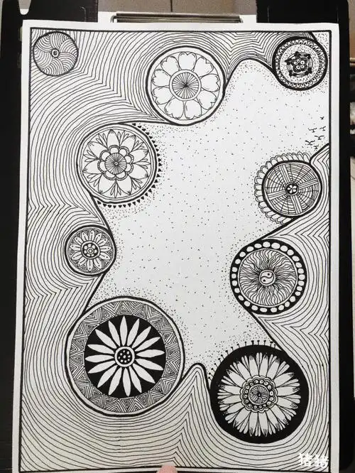 禅绕画日常练习天冷了下雨不能出门