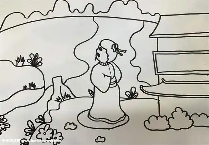 古诗画图片 strong>简笔画 /strong>大全古诗配画简笔画大全小学古诗