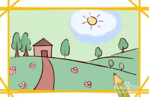 春天到了大地一片绿色怎么画