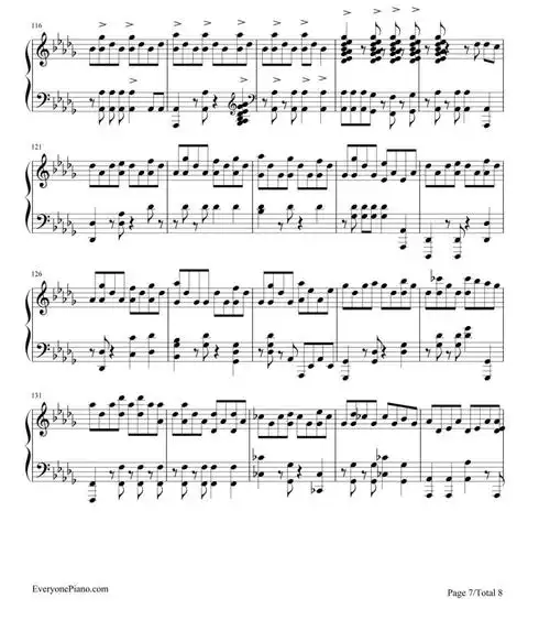 allofme一首震撼灵魂的钢琴曲附谱