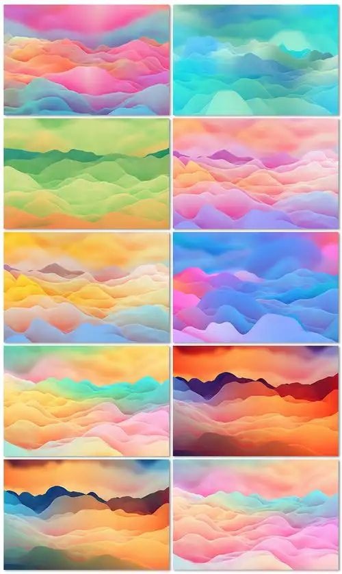 唯美彩色云层纹理彩云炫彩梦幻渐变幻彩彩霞高清4k图片jpg背景