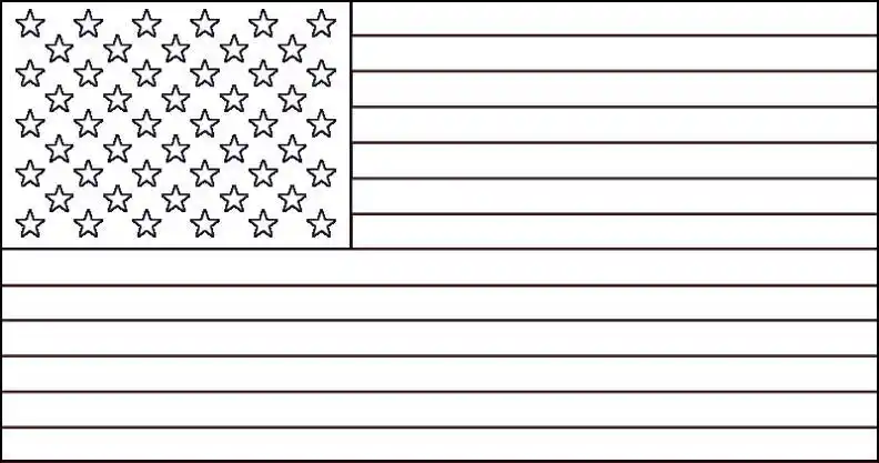 美国国旗怎么画简笔画6