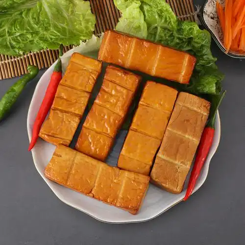 永康特产盐卤油炸豆腐泡五香豆干香干发当天现做新鲜烟熏豆腐干 厚