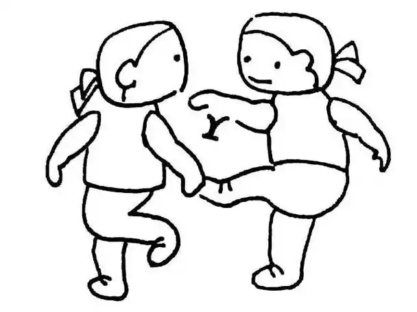 同学们游戏简笔画