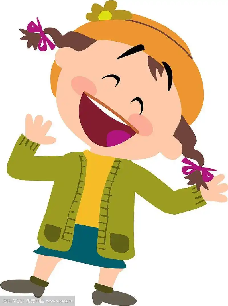 卡通人物的一个开朗的女孩
