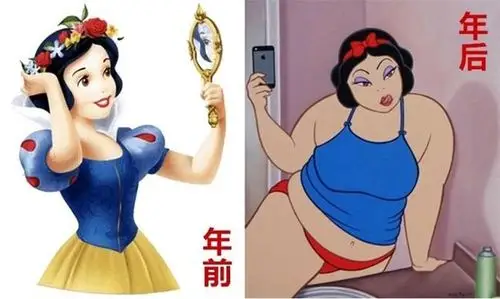 年前和年后的对比