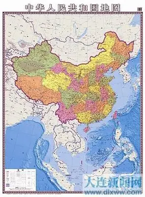 竖版世界地图发行 海洋纷争热点地区一览无遗(图)