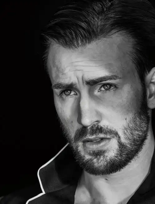 克里斯·埃文斯黑白高清图片