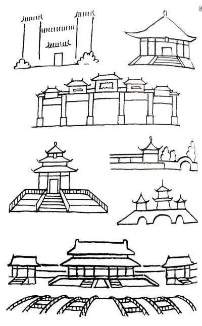 清朝烂房子照片简笔画古代房子的简笔画图片大全大图古代房子的简笔画
