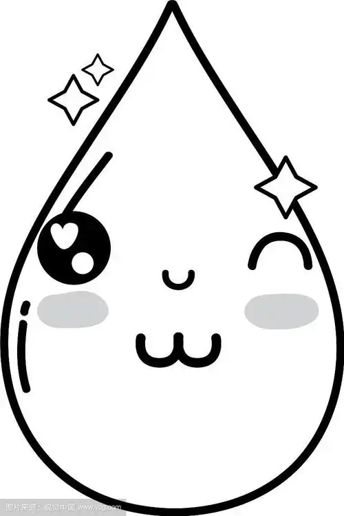 线卡哇伊可爱有趣的水滴